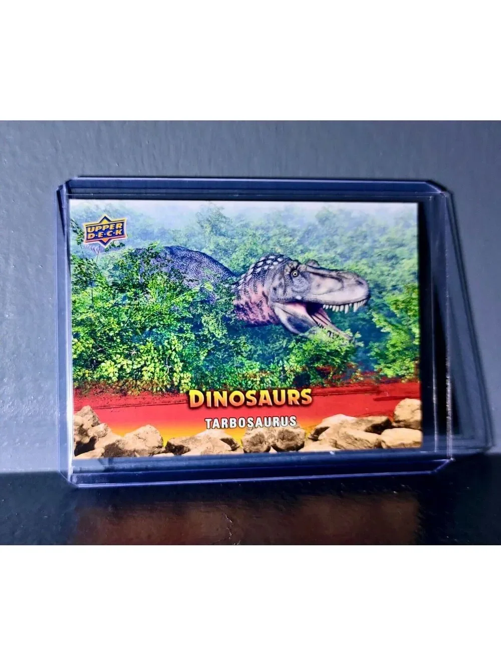 2015 Upper Deck Dinosaurs Tarbosaurus Extinction Red Parallel #47 Card